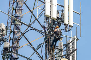 Telecoms Mast with Climber
